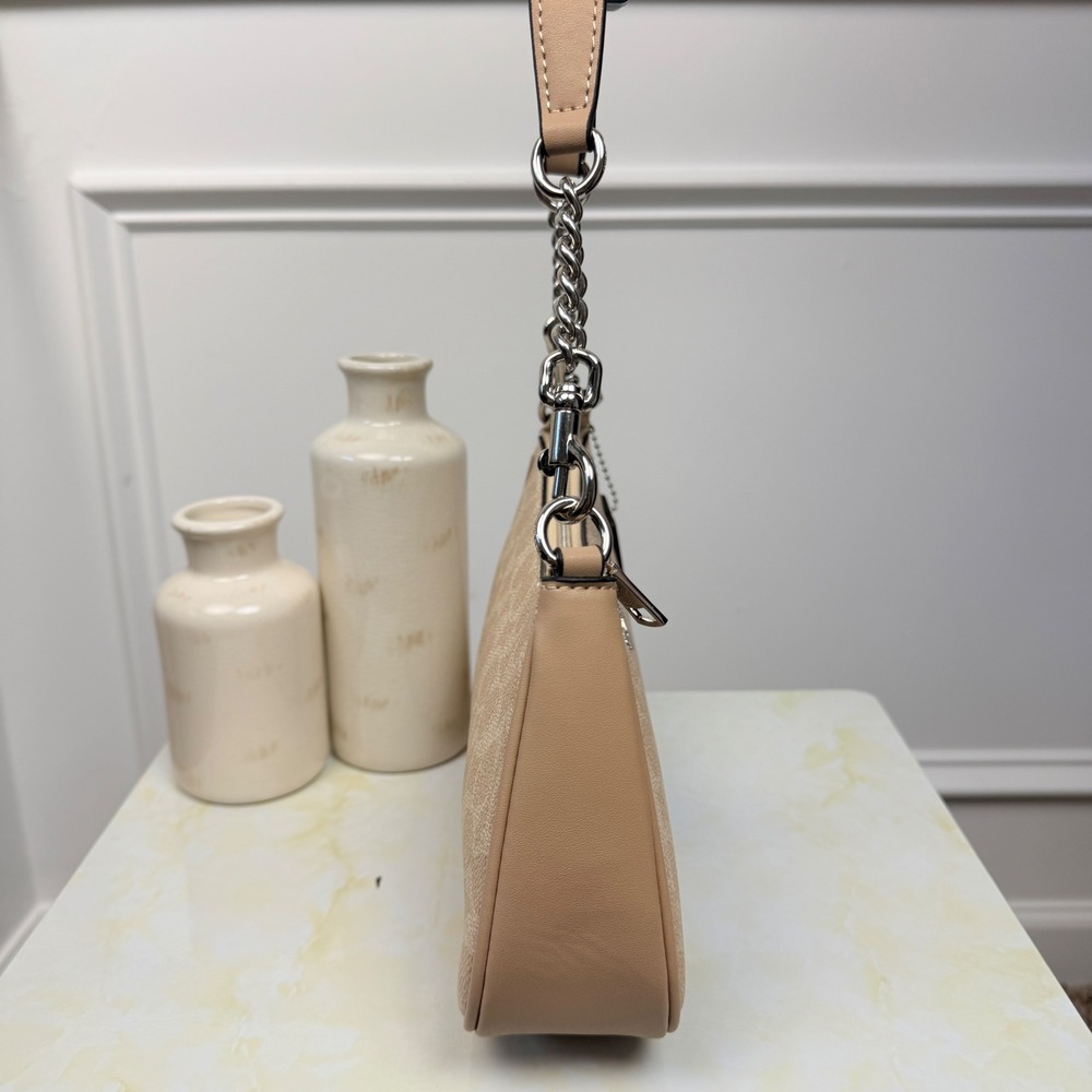 Coach Teri Shoulder Bag in Signature Canvas Beige Tan - Picture 16 of 16